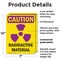 Signmission Radiation & Laser Sign, 10 in H x 7 in W, Plastic, Rectangle OS-2PACK-CR-P-710-V-10270 - alternate 3